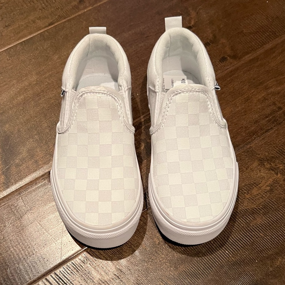 Vans White Checkered KIDS Size 11
